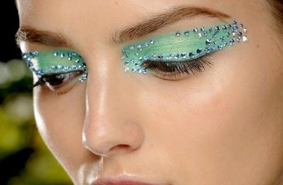 All The Deets On Those Crystal-covered Eyes At The Dior Show-s