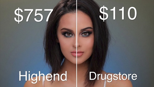 Drugstore VS Extreme Highend Makeup