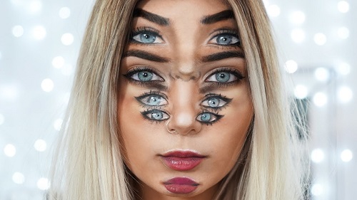 TRIPPY VISION ILLUSION HALLOWEEN MAKEUP TUTORIAL