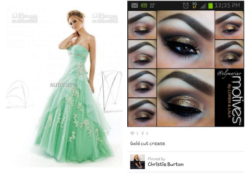 Prom Makeup Idea For Mint Dress